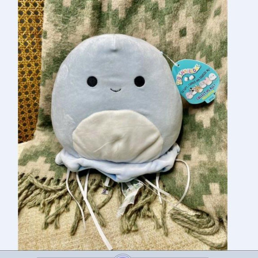 Jellyfish Jarin The Blue Squishmallows 8” with tags 2019 - New - HTF